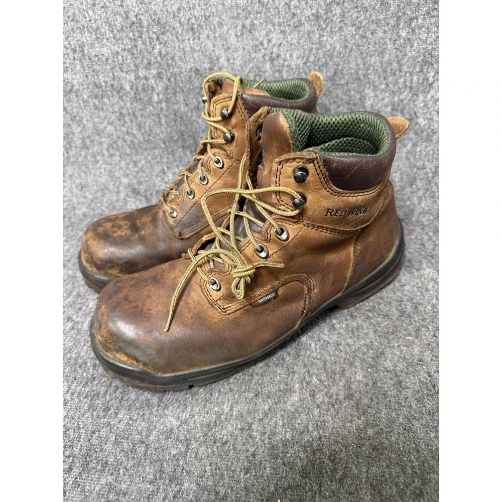 Red Wing Shoes Boots Mens Size 11.5 Brown Waterproof Leather King Toe 2240 Work